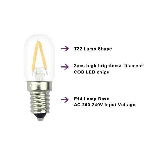 Ses for Bosch Fridge Freezer Equivalent to 481913488135 E14 15Watt Pygmy Lamp Bulb 