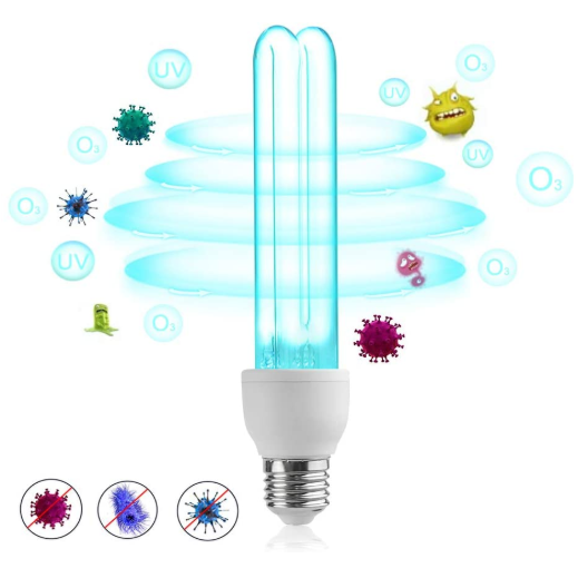 15W 25W E26 E27 UV Ozone Sterilizer UVC Bulb Germicidal Lamp Disinfection Light